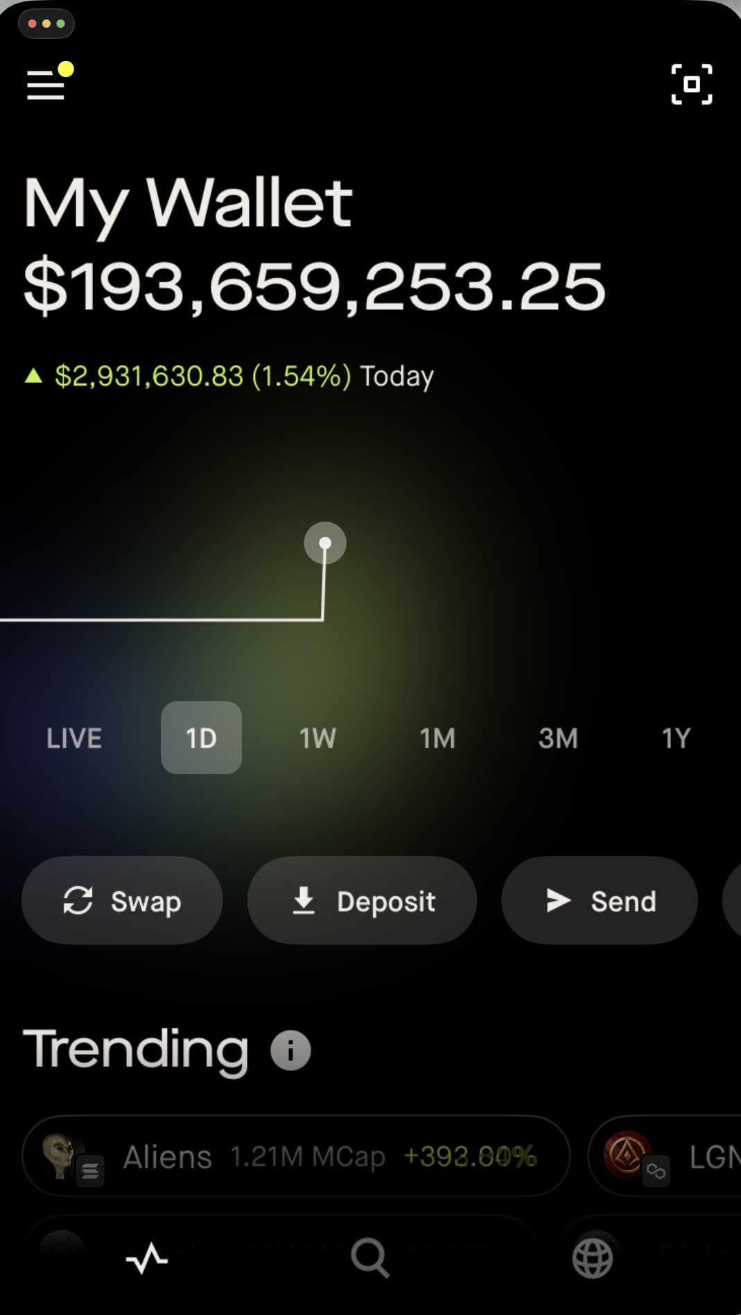 APX Group Treasury — Robinhood Brokerage showing $193,659,253.25